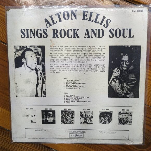 ALTON ELLIS - SINGS ROCK AND SOUL (ROCKSTEADY LP) 12" 1967(well-cared) - Picture 2 of 16